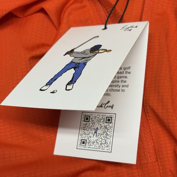 Eastside Golf UV Lightweight 1/4 Zip Hoodie Tangerine Orange Mens Size S NWT - Picture 8 of 15